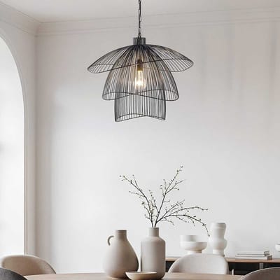LumenXL Design hanglamp Oria zwart - metalen lagen