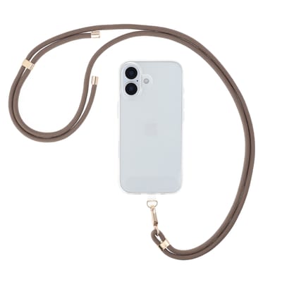 Selencia Universeel telefoonkoord - Telefoon Ketting - GSM Koord - Mokka