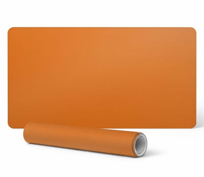 Elegante decoratieve bureauonderlegger, oranje kleur, 100x50 cm