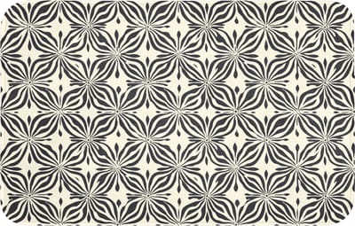 Badmat 80x50 cm - Antislip - Grafisch - Patroon - Zwart - Badmatten voor badkamer - Badkamermat - Douchemat - Badkamer mat