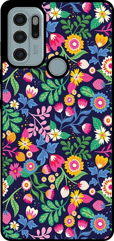 Smartphonica Telefoonhoesje Geschikt voor Motorola Moto G60s met bloemen opdruk - TPU backcover case flower design geschikt voor Motorola Moto G60s