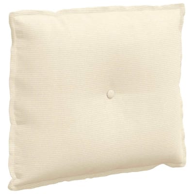 vidaXL - Rugkussen - Crèmekleurig - 60 - x - 50 - cm - Corduroy - stof
