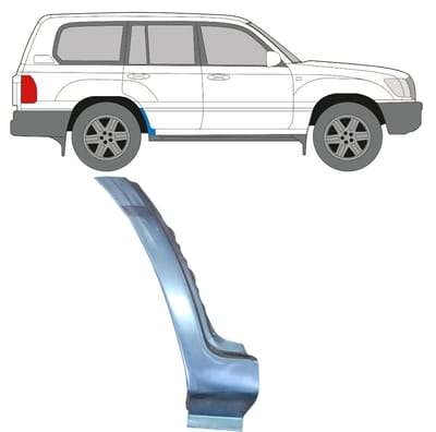 Reparatiepaneel achterspatbord voor Toyota Land Cruiser J100 1998-2007 / Rechts