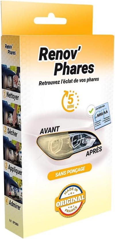 Koplamp Renovatieset - Autolamp Reiniger - Herstel Transparantie - Zonder Schuren - 3 Doeken