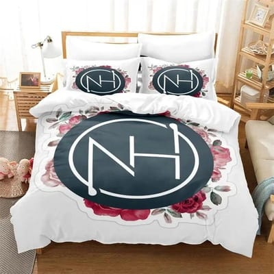 3D Print Niall Horan Beddengoedset, Dekbedovertrek Dekbedset Quiltovertrek Kussensloop, King Queen Twin Size Jongens Meisjes Volwassenen EU Single 135x200cm