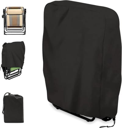 KZQ Waterdichte Stoelhoes Zwart 71x20x34x110 Cm Voor Opklapbare Buitenstoelen Stofbestendig En Uv Beschermend Geschikt Voor Opklapbare Terrasstoelen En Buitenmeubelen