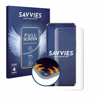 Savvies - Screenprotector voor Honor Magic 5 Pro - Folie Beschermfolie transparant volledig dekking 4 Stuks