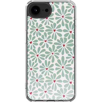 imoshion Hoesje - Geschikt voor Apple iPhone 17e / 16e - Design hoesje - Bloom Love Sage Green