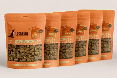 6 X soft trainingssnack - Zalm hondensnack zacht – Multipack - omega 3 snack voor hond – Graanvrije hondensnoepjes zalm
