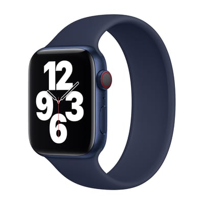 Apple Siliconen solobandje voor de Apple Watch | 44/45/46/49 mm - Maat 12 - Deep Navy
