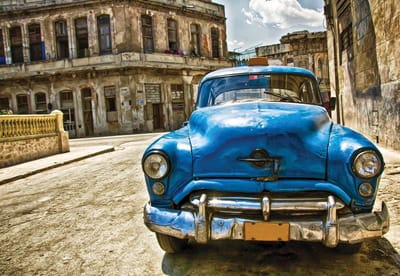 Fotobehang Vintage Car | XL - 208cm x 146cm | 130g/m2 Vlies