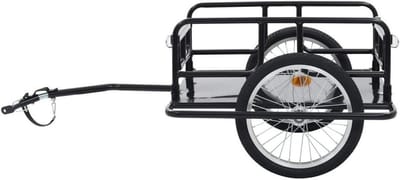 Fietskar - Transportkar - Goederen Vervoeren - Inklapbaar - 50 kg draagvermogen - Zwart