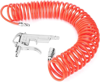 Perslucht Blaaspistool - Stofverwijderaar - Auto Reinigen - Flexibele Veerslang - 9 Meter Slang - Aluminium
