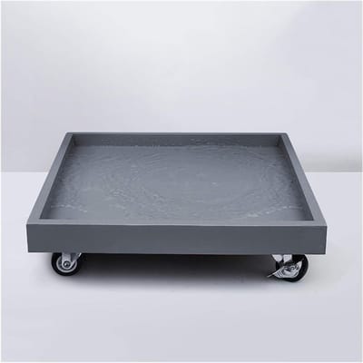 Plantenpallet Vierkant - Bloempot Trolley - Planten Verplaatsen - 360 Graden Wielen - 30cm - Grijs