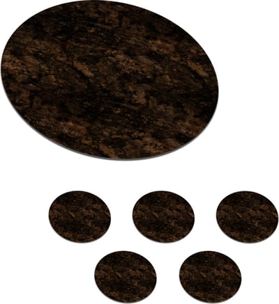 Onderzetters voor glazen - Rond - Vintage - Graniet - Steen - Patronen - 10x10 cm - Glasonderzetters - 6 stuks