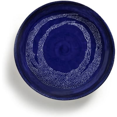 Serax Feast Dienblad M - blauw/ dot wit