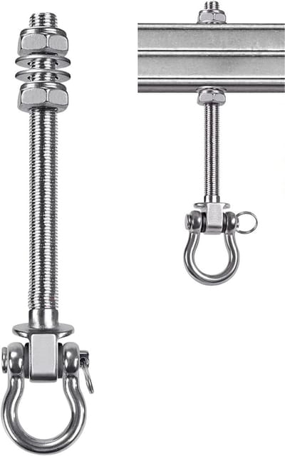 Hangmat Haken Set - Schommel Ophanging - Ontspannen Buiten - Roestvrij Staal - 680 kg Draagvermogen - Zilverkleurig
