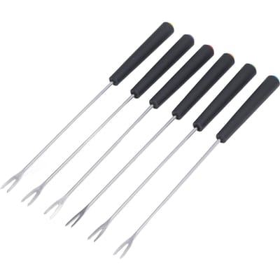 6 Pcs Fourchettes à Fondue Acier Inoxydable Résistant à la Corrosion Fourchettes Longues pour Gâteau Chocolat Fruits Fondue au Fromage