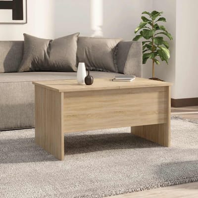 vidaXL - Salontafel - 80x50x42,5 - cm - bewerkt - hout - sonoma - eikenkleurig