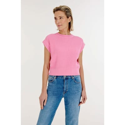 Josephine & Co Bailee Sweater Bubblegum Maat: XS | Mouwloze Tops Outlet | Dames | Roze