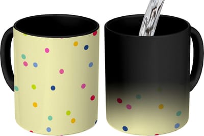 Magische Mok - Foto op Warmte Mokken - Koffiemok - Confetti - Patronen - Pastel - Magic Mok - Beker - 350 ML - Theemok