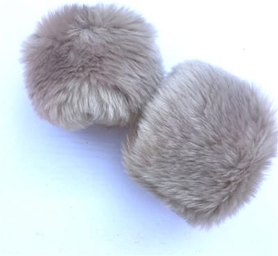 WiseGoods Luxe Fluffy Polswarmers Dames - Armwarmers - Winter Accessoires - Dameskleding - Bont Design Kleding - Cadeau - Khaki