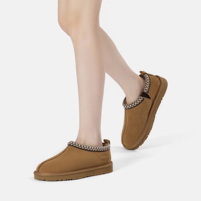 EVER AU Dames Leren Pantoffels - Wigeon