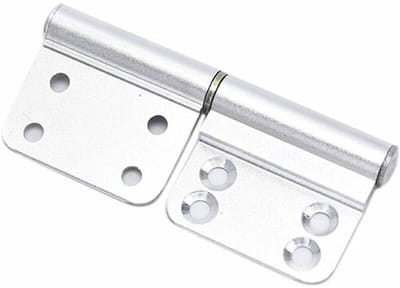 2 (zilverkleurige) roestvrijstalen kastscharnieren, scharnieren voor kledingkastdeuren, scharnieren voor deuren van meterkasten, industriële scharnieren