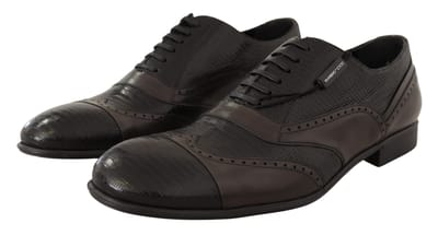 Dolce & Gabbana Bruine Huidleren Oxford Dress Schoenen voor Herren