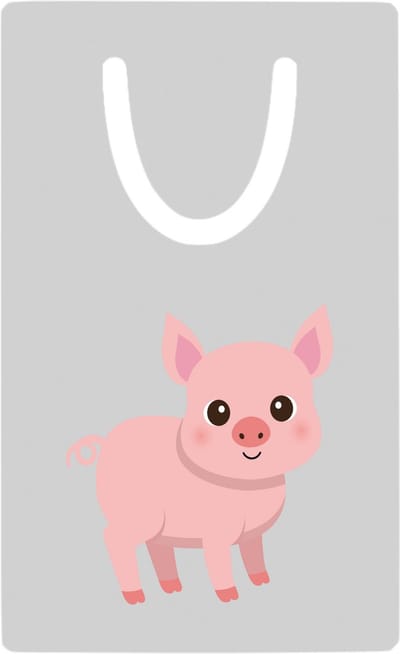 Hacebo® - Varkens metalen boekenlegger - Varken - Dieren liefhebbers - Kinderboerderij - zoogdier Bladwijzer boekenleggers - 7.6 cm x 5cm