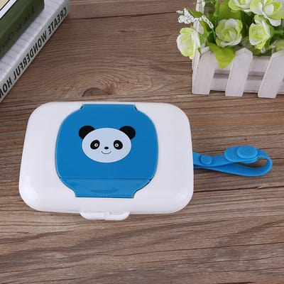 Dispenser Natte Doekjes - Draagbare Houder - Babyverzorging Onderweg - Handige Open Knop - 16 x 13 x 3 cm