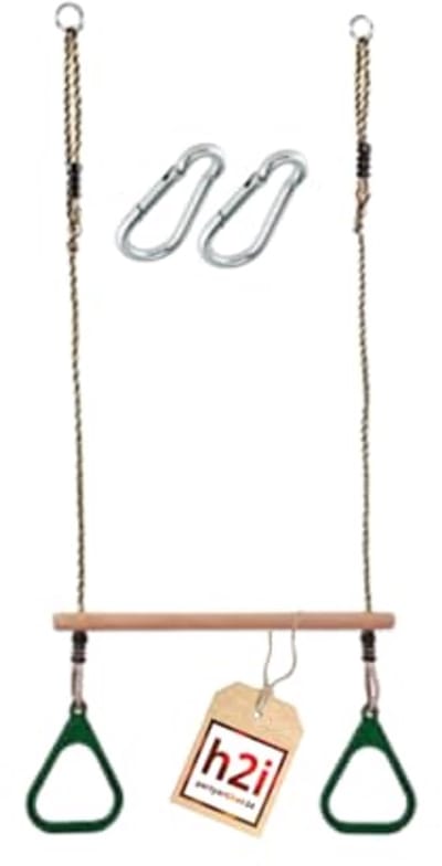 Trapeziumschommel met Turnringen voor Binnen en Buiten - Houten Gymnastiekset voor Kinderen