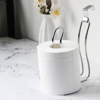 Toiletpapierhouder Zelfklevend Wandmontage Geen Boren Tissue Handdoekrol Dispenser voor Badkamer Keuken Handdoekrek zilver