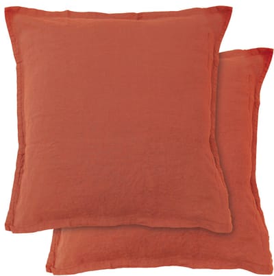 Matt & Rose Set Kussenslopen Sienne - (2x) 65 x 65 cm - 100% Linnen