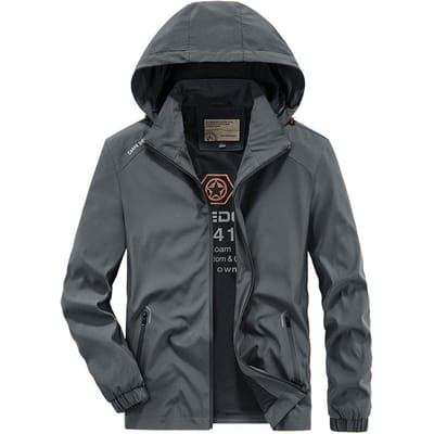 Buitenjas Enkellaags Heren Lente en Herfst Nieuw Dunne Casual Trenchcoat Jongeren Kunnen de Afneembare Hoed Jas 4XL