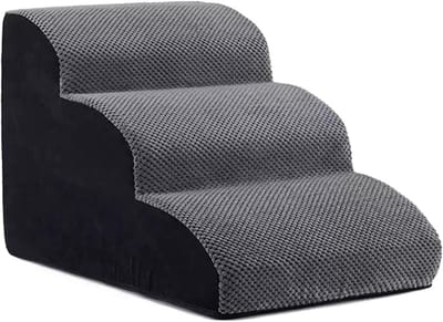 Hondenhelling - Huisdierentrap - Hoger Plaats Bereiken - Stevig Bodemsteun - 40 cm Breed - Grijs