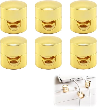 Set van 6 magnetische kabelhouders voor efficiënt kabelbeheer