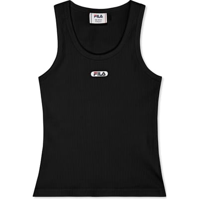 FILA Forcone Logo Rib Tank Top Black Maat: 134/140 | Overhemden Outlet | Unisex | Zwart