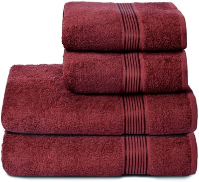 Unyqoos® Verwen Jezelf met Luxe: Set van 4 Ultra Zachte Katoenen Handdoeken voor Dagelijks Comfort