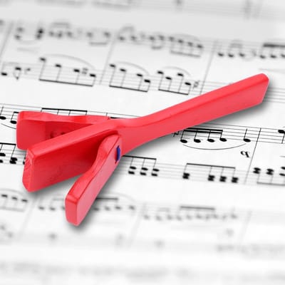 Houten Castagnetten - Muziekspeelgoed - Muziek Talent Ontwikkelen - Veilig Glad Ontwerp - 19 cm Lengte - Rood
