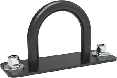 Gymnastiektouw Anker - Stalen Muurbeugel - Kracht Training - Robuuste Bevestiging - 16 x 14.6 cm - Zwart