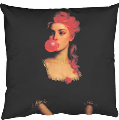 Sierkussens - Kussentjes Woonkamer - 50x50 cm - Vrouw - Portret - Kauwgombel