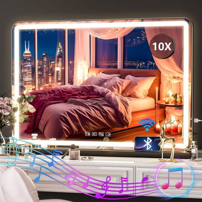 Grote Hollywood Make-up Spiegel met Verlichting en Bluetooth Speaker