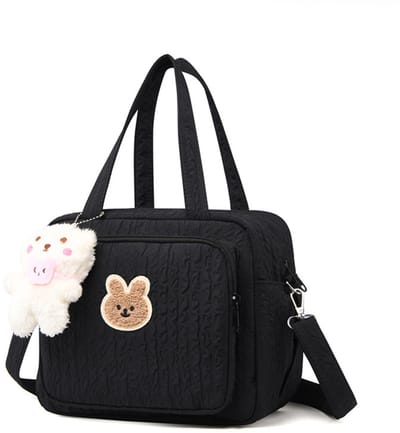 Schoudertas - Luiertas Tote - Luiertas - Reistas - Opbergtas - Leuke Luiertas - Schoudertas dames - Crossbody Schoudertas - Multifunctionele VerzorgingstasMet Geïsoleerde Zakken - Reistas - Dagelijks Gebruik - Voor Onderweg - Kraamcadeau - Zwart