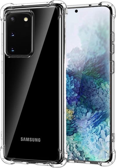 Hoesje - Geschikt voor Samsung Galaxy S20 - Sterk & Shockproof - Siliconen Case - Back Cover - Telefoon Hoes Shock Proof - Telefoonhoesjes - Transparant