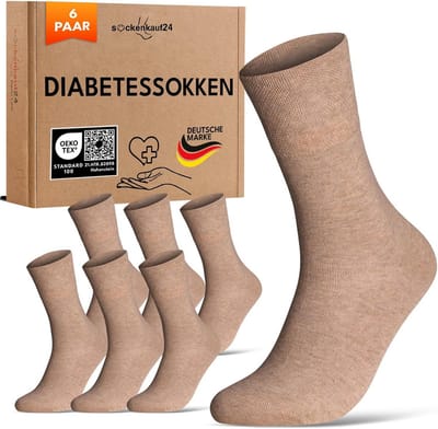 9 paar diabetes sokken voor dames en heren met comfortabele band katoen