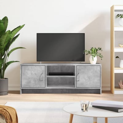 vidaXL - Tv-meubel - 102x30x37,5 - cm - bewerkt - hout - betongrijs