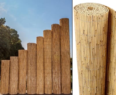 Rieten mat - Inkijkbescherming mat - Tuin afschermen - Natuurproduct van Balkanriet - 220 x 600 cm - Naturel