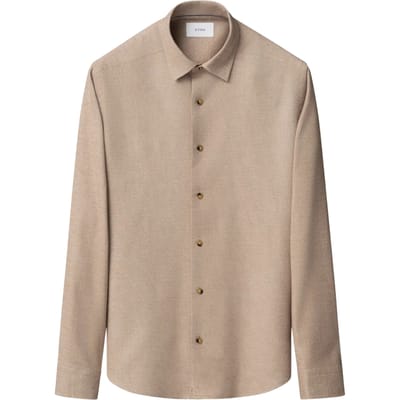Eton  Lange Mouw Overhemden Beige 100014457