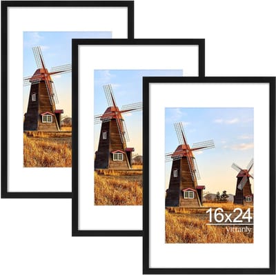 Homaxy - Fotolijst - Plexiglas Fotolijst - PVC Fotolijst - 16x24（40x60cm） - Zwart